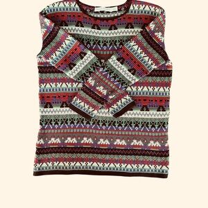 Vintage American Knitworks Cotton Knit Pull OverTunic Sweater Size Large